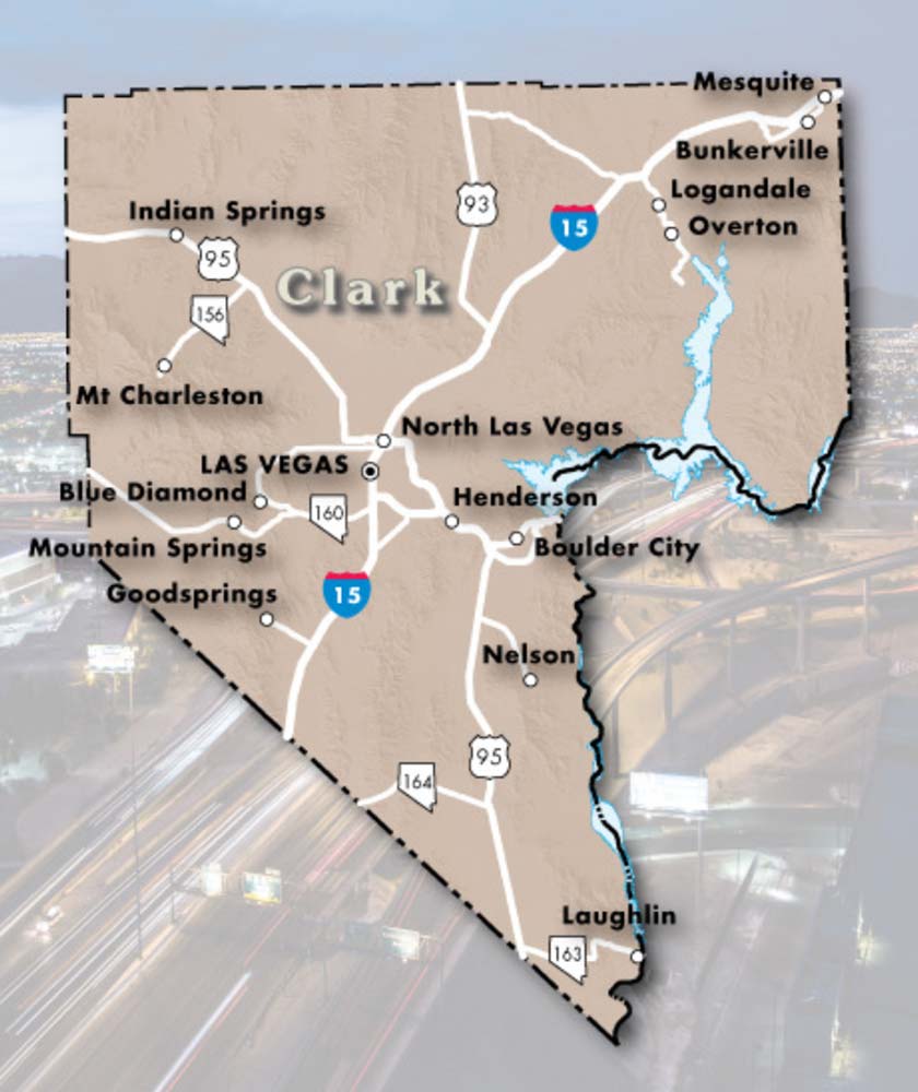 Towns around Las Vegas